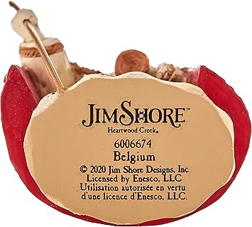 酷牌库|商品详情-Enesco进口代理批发 Enesco Jim Shore Heartwood Creek 世界各地圣诞节比利时圣诞老人悬挂装饰品，多色