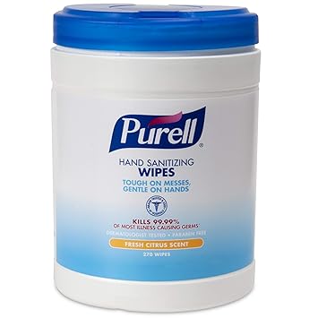 Purell进口代理批发 Purell 消毒湿巾 270 片 6 x 6.75 英寸