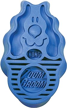 KONG进口代理批发 KONG - ZoomGroom - 用于美容和洗发的狗刷 - 适合大型犬的蓝色刷