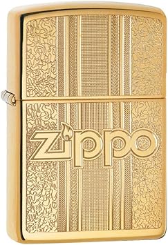 Zippo进口代理批发 Zippo 和图案设计高抛光黄铜袖珍打火机，一种尺寸