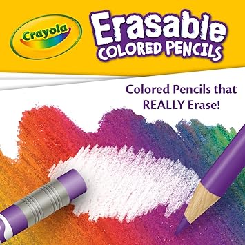 酷牌库|商品详情-Crayola进口代理批发 Crayola 可擦彩色铅笔（36 支），儿童彩色铅笔，适用于涂色书、学校用品、课堂艺术和工艺品，适合 4 岁以上儿童