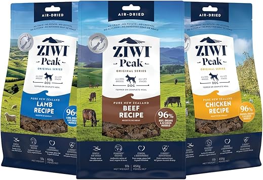 酷牌库|商品详情-ZIWI进口代理批发 一包 ZIWI Peak 风干狗粮，全天然、高蛋白、无谷物，含超级食品成分有限（牛肉，1.0 磅 + 羊肉，1.0 磅 + 鸡肉，1.0 磅）