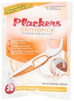 Plackers进口代理批发 Plackers Ortho Pick 牙线器，24 片