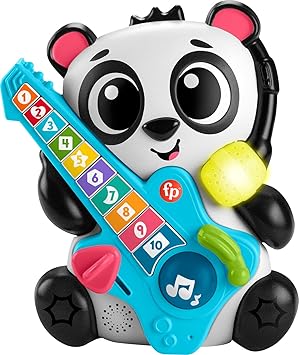 Fisher-Price进口代理批发 Fisher-Price 婴儿学习玩具 Link Squad Jam 和 Count Panda，带音乐和灯光，适合 9 个月以上儿童，仅与 Link Squad 商品兼容