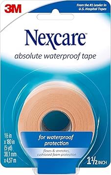 Nexcare进口代理批发 Nexcare 绝对防水宽胶带，1.5' X 5 码。每卷（5 卷）