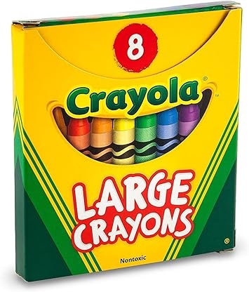 酷牌库|商品详情-Crayola进口代理批发 Crayola 大号蜡笔 - 什锦（8 支），适合儿童和幼儿的巨型蜡笔，适合 2 岁以上