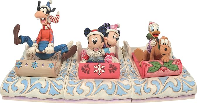 酷牌库|商品详情-Enesco进口代理批发 Enesco Disney Traditions by Jim Shore 高飞雪橇狂野骑行雕像，5.5 英寸，多色