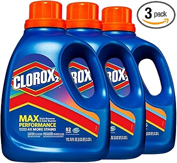 Clorox进口代理批发 Clorox Max 高性能去污剂和色彩增强剂，82 件装，112.75 盎司（3 件装）