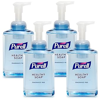 Purell进口代理批发 Purell 品牌健康肥皂 温和无泡沫，无香料，17.4 液量盎司洗手液台式泵瓶（4 件装）- 5016-04