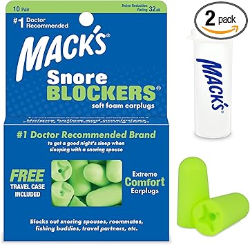 Mack's进口代理批发 Macks Snore Blockers 软泡沫耳塞，12 对（2 件装）