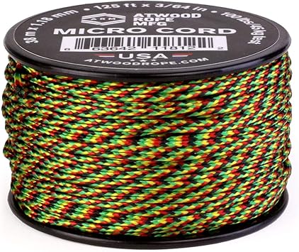 Atwood Rope进口代理批发 Atwood Rope MFG 微型实用线 1.18 毫米 X 125 英尺可重复使用线轴 |战术尼龙/聚酯渔具、珠宝制作、野营配件