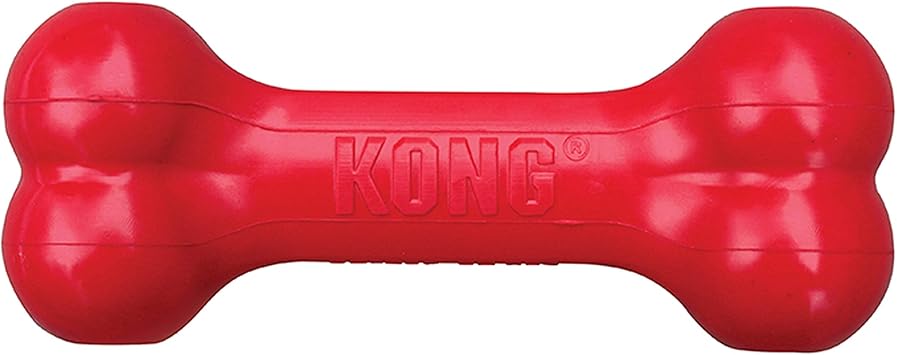 KONG进口代理批发 KONG Goodie Bone - 经典耐用天然橡胶狗骨，支持精神参与 - 治疗分配 - 红色 - 适合中型犬