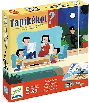 DJECO进口代理批发 DJECO Tapikkoi 棋盘游戏 - 记忆训练家庭游戏与家居用品 - Kinderspiel des Jahres 推荐 - 有趣的教育儿童联谊活动 - 适合 5 岁以上男孩和女孩的玩具