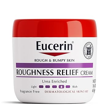 Eucerin进口代理批发 Eucerin 缓解粗糙身体霜，适合粗糙和凹凸不平的皮肤，不含香料，含尿素和神经酰胺 3 的身体保湿霜，16 盎司罐装