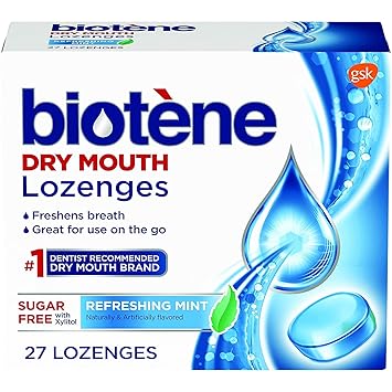 Biotene进口代理批发 Biotene, 口干含片，清爽薄荷，27 片（1 包）