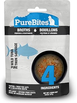 PureBites进口代理批发 PureBites 猫用金枪鱼肉汤，仅 4 种成分，18 包