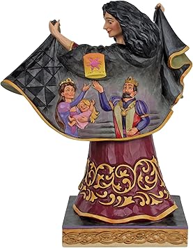 酷牌库|商品详情-Enesco进口代理批发 Enesco Disney Traditions by Jim Shore 魔发奇缘长发公主 Gothel 妈妈雕像，8.2 英寸，多色