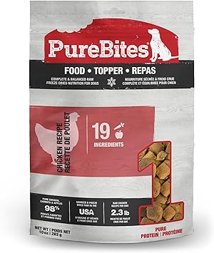 PureBites进口代理批发 PureBites 鸡肉冻干狗粮配料，19 种成分，美国制造，10 盎司