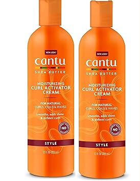 Cantu进口代理批发 Cantu 乳木果油保湿卷发激活霜（2 包 12 盎司）