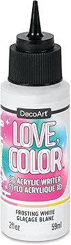 DecoArt进口代理批发 DecoArt Love，彩色 3D 亚克力书写器 - 磨砂白色，2 盎司