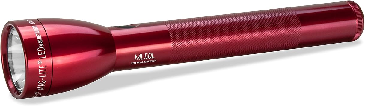 MagLite进口代理批发 Maglite ML50L LED 3 芯 c 手电筒，带展示盒，红色