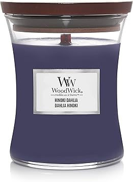 WoodWick进口代理批发 WoodWick 罐子罐中号扁柏大丽花香薰蜡烛