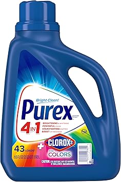 Purex进口代理批发 Purex 液体洗衣粉 Plus Clorox 2，原味，新鲜，65 液量盎司