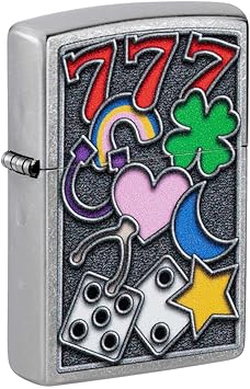 Zippo进口代理批发 Zippo 男女通用成人 Clover 打火机，All Luck Street Chrome