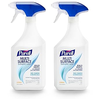 Purell进口代理批发 PURELL 多表面消毒喷雾，柑橘香味，28 液量盎司带喷雾触发器的瓶装（2 件装），2844-02-ECCAL