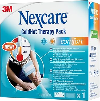 酷牌库|商品详情-Nexcare进口代理批发 Nexcare 冷热治疗包舒适型，1 件装 - 可重复使用的冷热凝胶压缩带温度指示器，可自然缓解疼痛