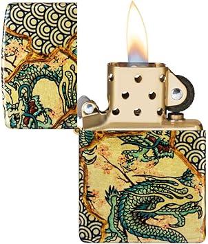 酷牌库|商品详情-Zippo进口代理批发 Zippo Kintsugi Dragon 540 Fusion 滚磨黄铜袖珍打火机