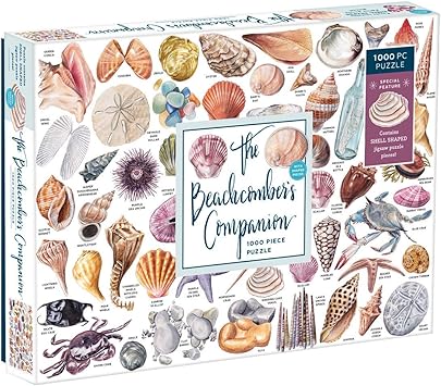 Galison进口代理批发 Galison Beachcombers Companion 1000 片成人拼图，带有多彩海洋风景的海滩拼图