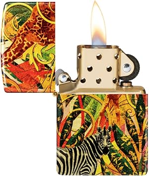 酷牌库|商品详情-Zippo进口代理批发 Zippo Safari 图案 540 融合滚花黄铜袖珍打火机