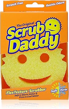 Scrub Daddy进口代理批发 Scrub Daddy - 原创 Scrub Daddy - 无刮痕多用途洗碗海绵 - 不含 BPA，采用聚合物泡沫制成 - 防污、防霉、防臭厨房海绵（1 片）