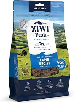 ZIWI进口代理批发 ZIWI Peak 风干狗粮全天然、高蛋白、无谷物、超级食品成分有限（羊肉，1.0 磅）