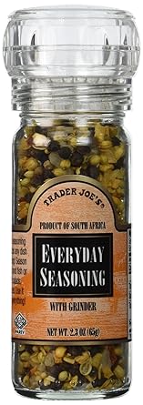 TJ's进口代理批发 Trader Joe's 日常调味品，内置研磨机，适用于所有日常用品海盐、芥末籽、黑胡椒、香菜、洋葱、大蒜、辣椒粉和辣椒 2.3 盎司