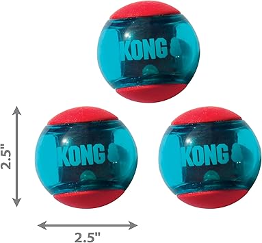 酷牌库|商品详情-KONG进口代理批发 KONG Squeezz 动作球 红色 Md