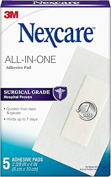 Nexcare进口代理批发 Nexcare 多合一粘合垫，2.375 x 4 英寸，5 片