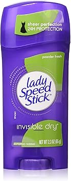 Lady Speed Stick进口代理批发 Lady Speed Stick 24 小时除臭剂隐形干粉清新香味，2.3 盎司（4 件装）Lady Speed Stick