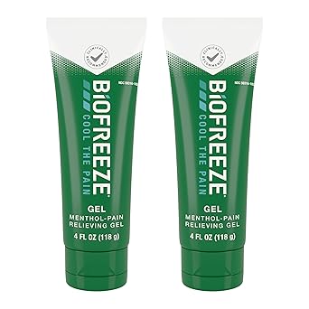 Biofreeze进口代理批发 Biofreeze 凝胶薄荷醇止痛凝胶 4 液量盎司管（2 件装），用于缓解与肌肉酸痛、关节炎、简单背痛和关节痛相关的疼痛（包装可能有所不同）