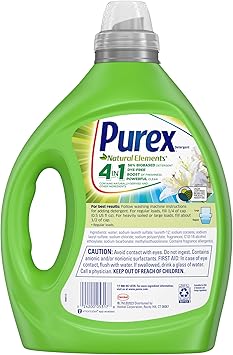 酷牌库|商品详情-Purex进口代理批发 Purex 液体洗衣粉，超浓缩，天然元素亚麻和百合，82.5 盎司，165 件