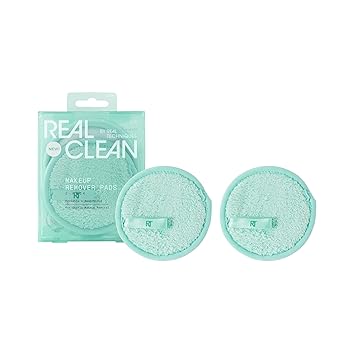 Real Techniques进口代理批发 Real Techniques 真正清洁卸妆垫，可重复使用卸妆轮，双面用于爽肤水、精华液、眼部和面部卸妆，适合所有肤质，包装可能有所不同，2 片