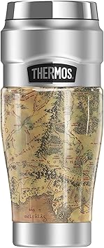 THERMOS进口代理批发 指环王中土地图 THERMOS STAINLESS KING 不锈钢旅行杯，真空隔热，双层，16 盎司