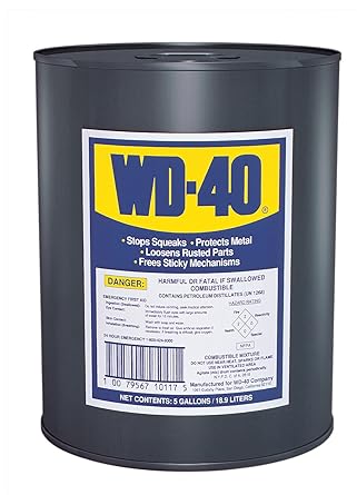 WD-40进口代理批发 WD-40 49012 开放式库存润滑剂，5 加仑，罐装，浅琥珀色