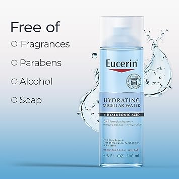 酷牌库|商品详情-Eucerin进口代理批发 Eucerin 保湿三合一胶束水，含有透明质酸，6.8 液体盎司瓶装