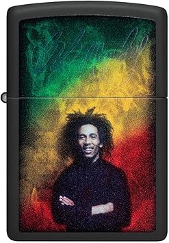 酷牌库|商品详情-Zippo进口代理批发 Zippo 男女通用成人 Bob Marley 打火机，Marley Black Light 黑色哑光