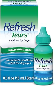 Refresh进口代理批发 Refresh Tears 润滑剂滴眼液人工泪液，0.5 液量盎司（15 毫升），1 片