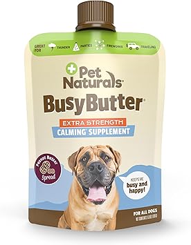 Pet Naturals进口代理批发 Pet Naturals BusyButter 特强镇静花生酱，含褪黑激素，适合狗狗 - 非常适合零食、舔垫、训练、镇静和丰富玩具