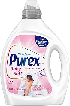 Purex进口代理批发 Purex 液体洗衣粉，超浓缩，婴儿，82.5 盎司，165 件