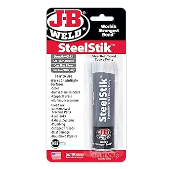 J-B Weld进口代理批发 JB Weld 8267 SteelStik 钢增强环氧腻子棒 - 2 盎司。